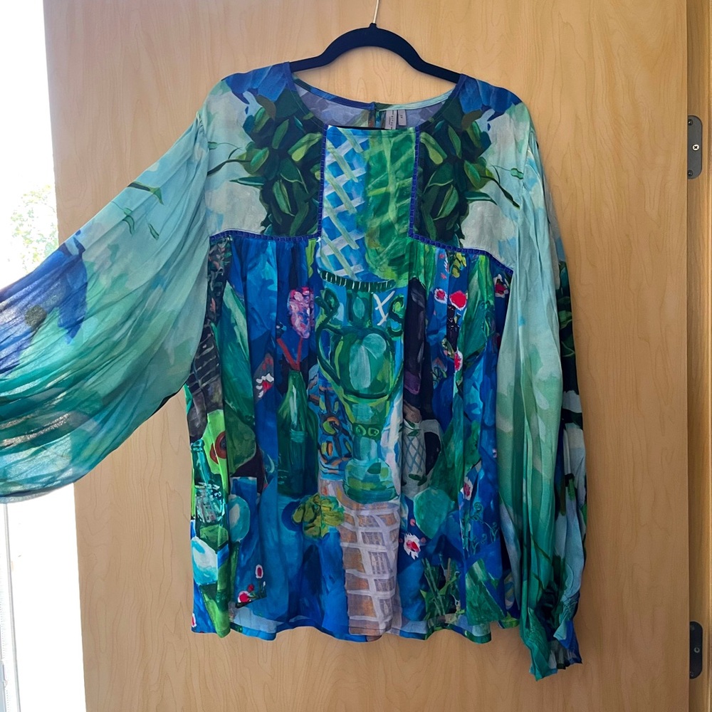 Anthropologie BL-NK MIRANDA PEASANT BLOUSE